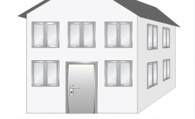 Altbau-Situation: Bestandsgebäude mit vorhandenem Putz