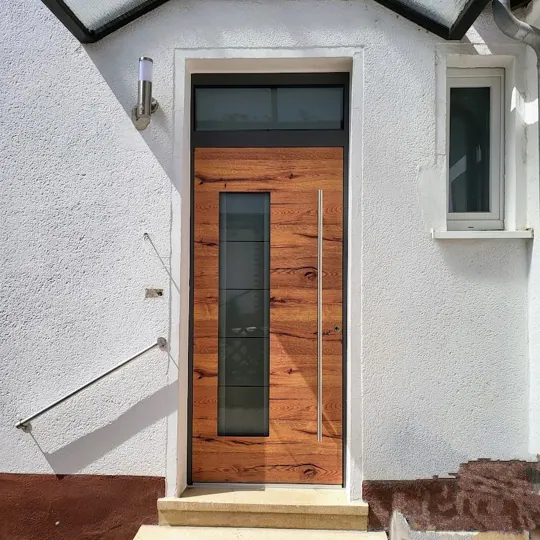 Inotherm Exclusiv · Altholz-Dekor DD 415 „Split Eiche Hell" · mit Oberlicht
